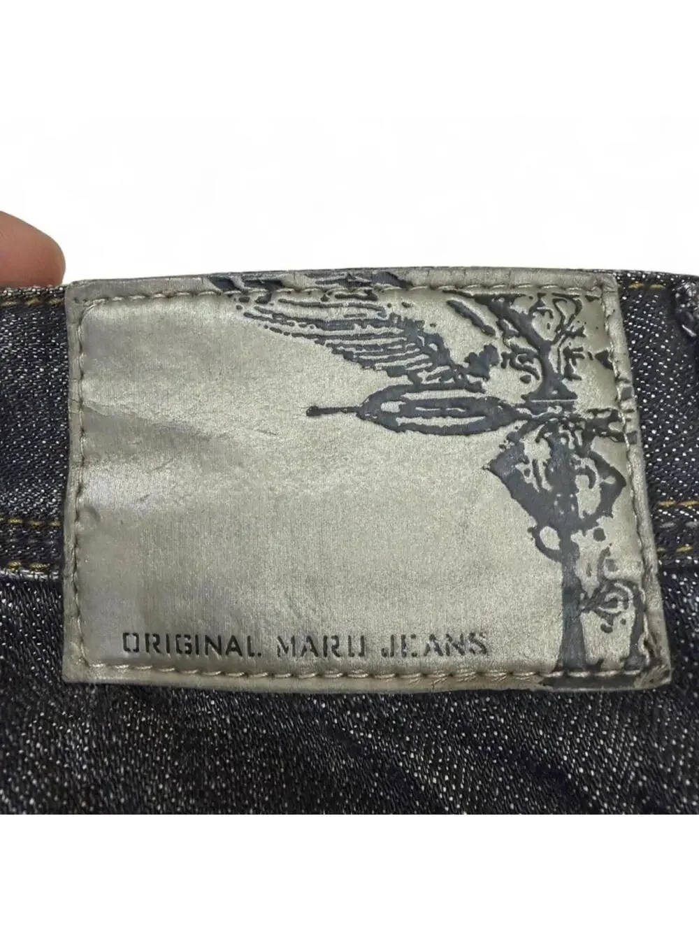 Y2K vintage Maru carbon black shade straight fit denim jeans - Picture 5 of 8